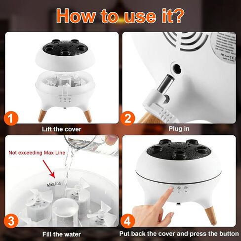 Essential Oil Diffuser 250ML,Jellyfish Diffuser Air Humidifiers Sound Pickup Ultrasonic Aromatherapy Diffuser Remote Control 7 Color Lights for Home Bedroom Office Hotel in Saudi Arabia