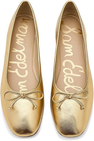 باليه نسائي مسطح من Sam Edelman، Alie، ذهبي كهرماني، 8 M in Kuwait