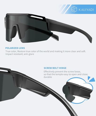KALIYADI Polarized Youth Baseball Sunglasses: Kids Sunglasses for Boys Girls Sports Cycling Running UV400 Protection Age 6-14 in Kuwait