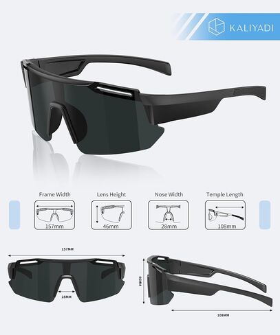 KALIYADI Polarized Youth Baseball Sunglasses: Kids Sunglasses for Boys Girls Sports Cycling Running UV400 Protection Age 6-14 in Kuwait
