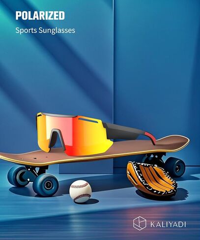 KALIYADI Polarized Youth Baseball Sunglasses: Kids Sunglasses for Boys Girls Sports Cycling Running UV400 Protection Age 6-14 in Kuwait