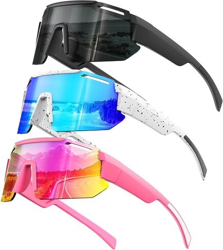 KALIYADI Polarized Youth Baseball Sunglasses: Kids Sunglasses for Boys Girls Sports Cycling Running UV400 Protection Age 6-14 in Kuwait