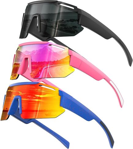 KALIYADI Polarized Youth Baseball Sunglasses: Kids Sunglasses for Boys Girls Sports Cycling Running UV400 Protection Age 6-14 in Kuwait