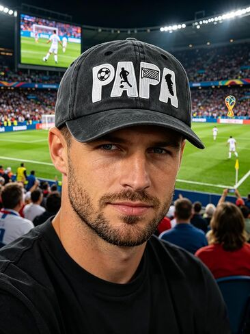 Soccer Papa Hat, Adjustable Embroidered Soccer Dad Baseball Cap in Saudi Arabia