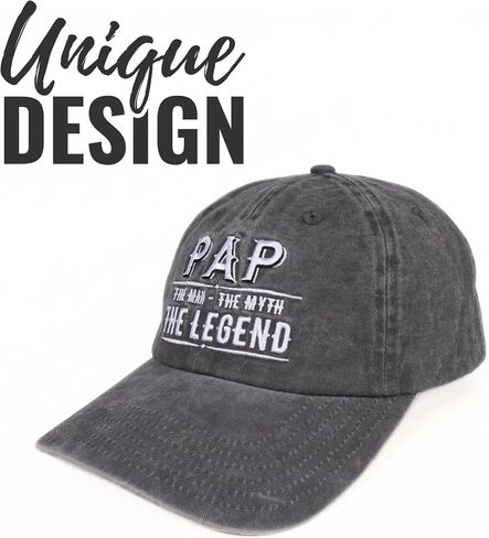 Pap Gifts Embroidered Cap, Funny Grandpa Gifts for Men, Adjustable Hat Gifts Accessory for Birthday & Christmas Grey in Saudi Arabia