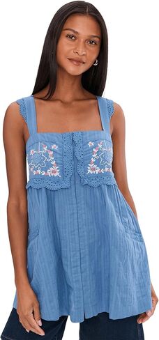 Free People Farrah Embroidered Tunic in Kuwait