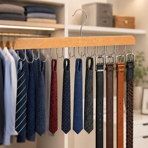 Necklace Hanger Wall Mount Jewelry Organizer 20 Hooks Hanging Rotatable Closet Organizer in Saudi Arabia