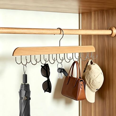 Necklace Hanger Wall Mount Jewelry Organizer 20 Hooks Hanging Rotatable Closet Organizer in Saudi Arabia