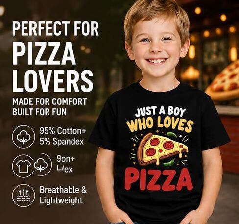 Just A Boy Who Loves Funny Pattern Letter Prints Shirt Kids Little Toddler Short Sleeve Cotton T Shirt in Kuwait