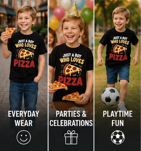 Just A Boy Who Loves Funny Pattern Letter Prints Shirt Kids Little Toddler Short Sleeve Cotton T Shirt in Kuwait
