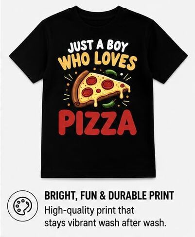 Just A Boy Who Loves Funny Pattern Letter Prints Shirt Kids Little Toddler Short Sleeve Cotton T Shirt in Kuwait