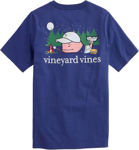 تي شيرت Vineyard Vines للأولاد Glow Camper Whale بأكمام قصيرة للجيب in Kuwait