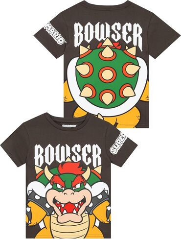 قميص سوبر ماريو، قميص للأولاد من Bowser، تي شيرت للأطفال بأكمام قصيرة، ملابس ماريو قطنية، قمصان للأولاد من Gamer in Kuwait