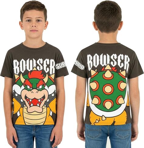 قميص سوبر ماريو، قميص للأولاد من Bowser، تي شيرت للأطفال بأكمام قصيرة، ملابس ماريو قطنية، قمصان للأولاد من Gamer in Kuwait
