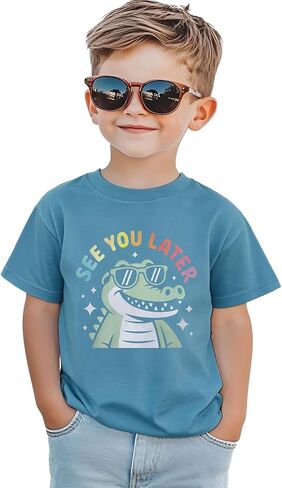 KEKEMI Kid Toddler Boy Last Day of School Shirt See You Later Alligator T-Shirt End of Year Student Tees Summer Vacation Tops in Saudi Arabia