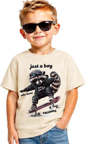 Just A Boy Who Loves Funny Graphic Print T-Shirt Kids Toddler Boys Shirt Cotton tee Tops 2-8T in Saudi Arabia