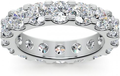 4.00 ct Ladies Round Cut Diamond Eternity Wedding Band Ring in Platinum in Saudi Arabia