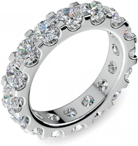 4.00 ct Ladies Round Cut Diamond Eternity Wedding Band Ring in Platinum in Saudi Arabia