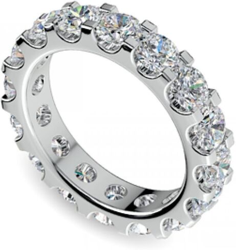 4.00 ct Ladies Round Cut Diamond Eternity Wedding Band Ring in Platinum in Saudi Arabia