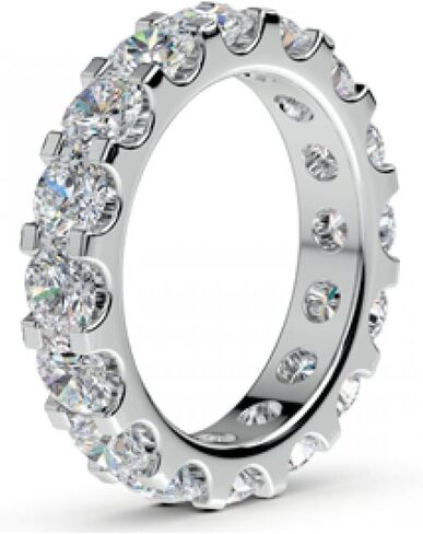 4.00 ct Ladies Round Cut Diamond Eternity Wedding Band Ring in Platinum in Saudi Arabia