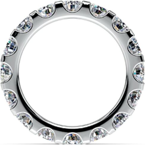 4.00 ct Ladies Round Cut Diamond Eternity Wedding Band Ring in Platinum in Saudi Arabia