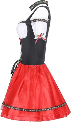 Ulalaza Women's Cosplay Costume Santa Claus Wizard Pirate Police Uniform Outfit for Halloween Christmas Oktoberfest in Kuwait