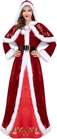 Ulalaza Women's Cosplay Costume Santa Claus Wizard Pirate Police Uniform Outfit for Halloween Christmas Oktoberfest in Kuwait