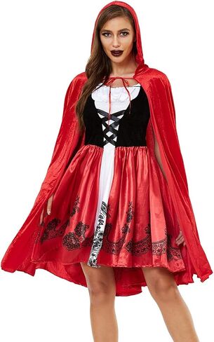 Ulalaza Women's Cosplay Costume Santa Claus Wizard Pirate Police Uniform Outfit for Halloween Christmas Oktoberfest in Kuwait