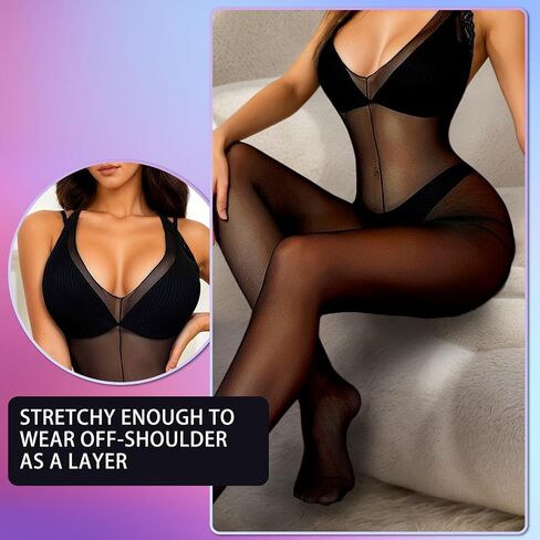 Backless Fishnet Mesh Lingerie for Women Naughty, Crotchless Body Stocking Bodystocking Lingerie for Women Sheer in Saudi Arabia