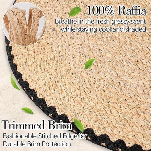 Babalet Women's Raffia Sun Visor Hat, Packable Wide Brim Beach Visor Ponytail Hat UV Straw Sun Hat Travel Cap in Saudi Arabia