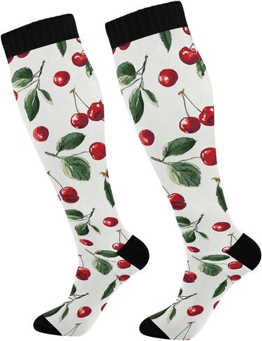 Pigsaly Hot Pepper Chilli Womens Compression Socks Athletic Tube Sock Knee High Socks Outdoor Sport Socks in Saudi Arabia