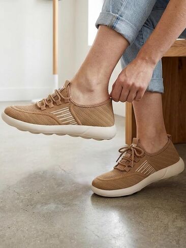 Slip On Walking Shoes for Women,Breathable Knit Mesh Casual Shoes,Comfortable Travel Work Shoes in Kuwait