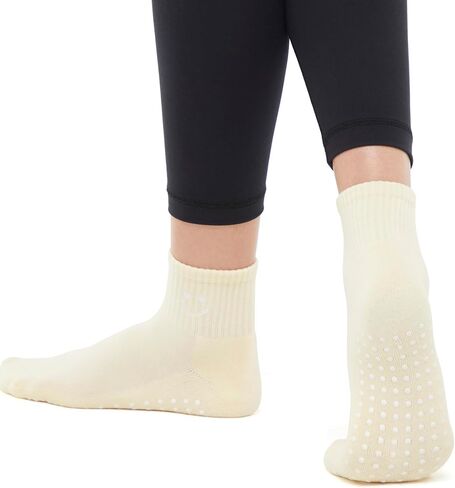 Balance Collection Women's 25" Contender Lux Ankle Legging with Yellow Smiley Sock Set in Saudi Arabia
