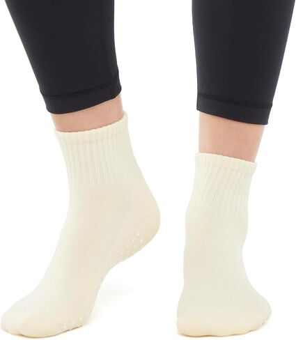 Balance Collection Women's 25" Contender Lux Ankle Legging with Yellow Smiley Sock Set in Saudi Arabia