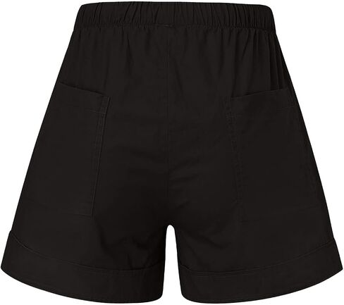Shorts for Women Summer Plus Size Casual Drawstring Elastic Waist Lounge Wear with Pockets Beach Vacation Clothes in Saudi Arabia