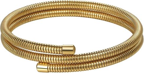 Avaner Women's Gold Bangle Bracelets: Stretch Wrap Stacking Cuff Stainless Steel Open Bracelet for Women in Kuwait