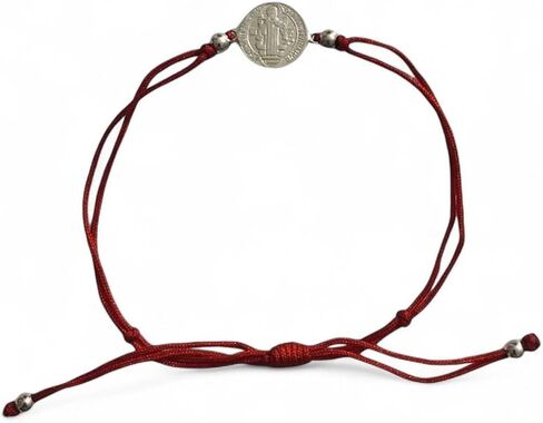 925 الفضة سانت بنديكت سوار الحبل الأحمر Pulsera Rojo، سان بينيتو - B116 مجموعات مجوهرات أنيقة للنساء مجوهرات عصرية للارتداء اليومي مجموعات الأساور الحد الأدنى in Kuwait