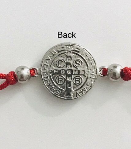 925 الفضة سانت بنديكت سوار الحبل الأحمر Pulsera Rojo، سان بينيتو - B116 مجموعات مجوهرات أنيقة للنساء مجوهرات عصرية للارتداء اليومي مجموعات الأساور الحد الأدنى in Kuwait