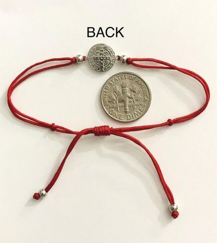 925 الفضة سانت بنديكت سوار الحبل الأحمر Pulsera Rojo، سان بينيتو - B116 مجموعات مجوهرات أنيقة للنساء مجوهرات عصرية للارتداء اليومي مجموعات الأساور الحد الأدنى in Kuwait