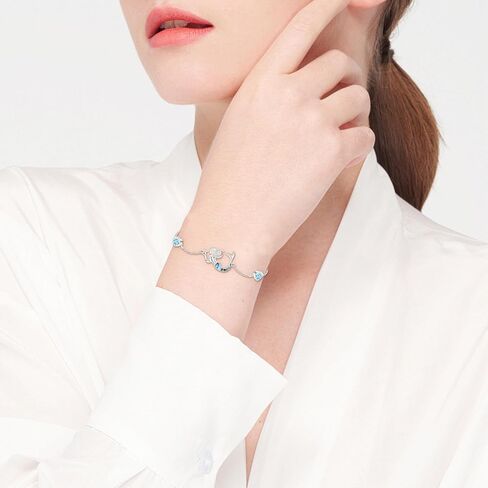 MONGAS Mermaid Bracelet Sterling Silver Mermaid Starfish Bracelet Ocean Jewelry for Women in Kuwait