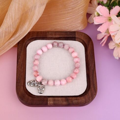 Mikovivi Theater Mask Bracelet for Women & Teens, Musical Theater Jewelry Gift Comedy and Tragedy Masks Bracelet for Theatre Lovers Students & Stage Actors (Pink) in Kuwait