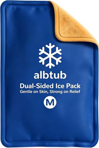Dual-Sided Ice Pack for Injury Relief, Reusable Flexible Gel Cold Compress | Skin-Safe Dual-sided Design, Flexible When Frozen, Reinforced Double Seal, 8×12 Inch Universal Size, Multi-Scene Portable Use in Kuwait