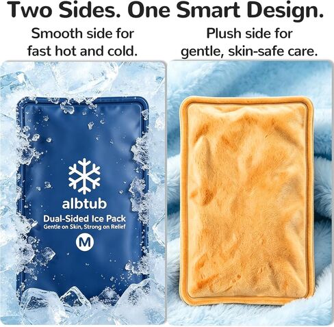 Dual-Sided Ice Pack for Injury Relief, Reusable Flexible Gel Cold Compress | Skin-Safe Dual-sided Design, Flexible When Frozen, Reinforced Double Seal, 8×12 Inch Universal Size, Multi-Scene Portable Use in Kuwait