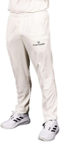 FORTRESS Men's Cricket Trousers - XS-XXL Sizes/100% Polyester Cricket Whites in Saudi Arabia