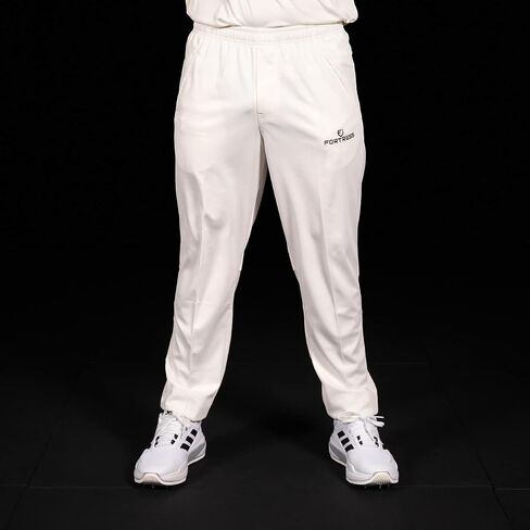 FORTRESS Men's Cricket Trousers - XS-XXL Sizes/100% Polyester Cricket Whites in Saudi Arabia