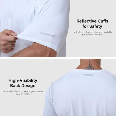 Men's Athletic Workout T-Shirt Quick Dry Cooling Moisture Wicking Short Sleeve Soft Tee for Running Gym Casual in Saudi Arabia