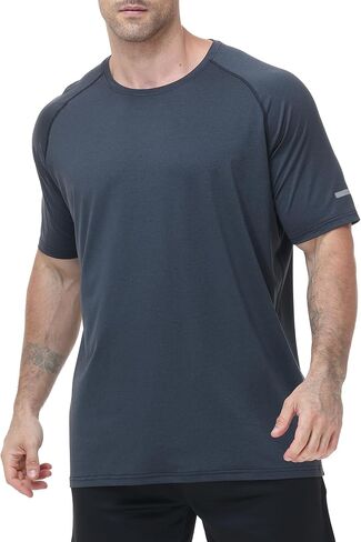 Men's Athletic Workout T-Shirt Quick Dry Cooling Moisture Wicking Short Sleeve Soft Tee for Running Gym Casual in Saudi Arabia