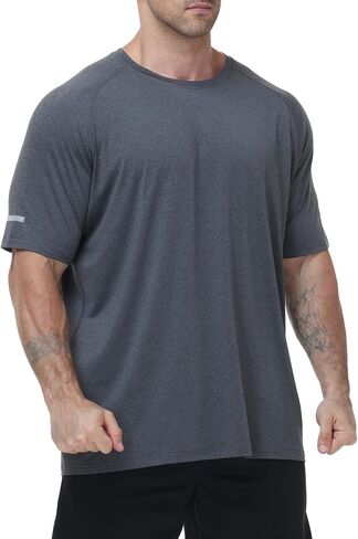 Men's Athletic Workout T-Shirt Quick Dry Cooling Moisture Wicking Short Sleeve Soft Tee for Running Gym Casual in Saudi Arabia
