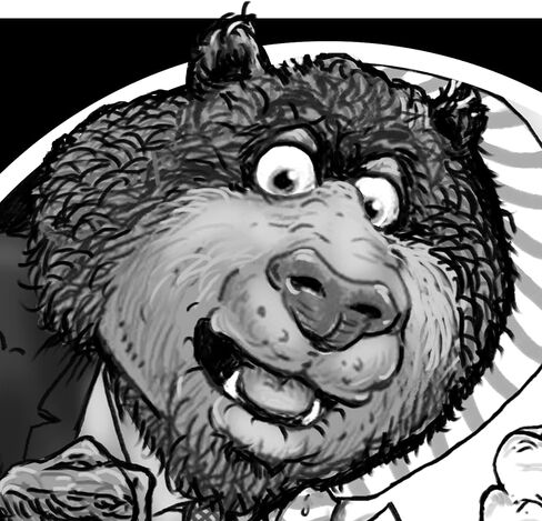 Bull 'n Bear Yin and Yang Stock Market Cartoon Signed by Artist Print, Southworth Heavy Linen Paper in Kuwait