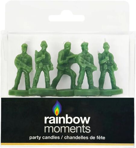 Army Soldier Shape Birthday Candles – 5 Pack | Military Cake Toppers for Army Birthday Party Supplies | Soldier Shaped Candles for Kids, Boys, Cupcakes & Cakes | Army Party Decorations in Saudi Arabia